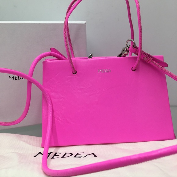 Medea Cydonia Mini Handbag Neon Pink - Picture 3 of 16